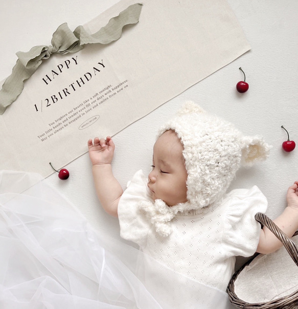 【即納】おうちスタジオ背景布 チュール チュール生地 背景布 バースデータペストリー ハーフバースデー 100日祝い 5枚目の画像