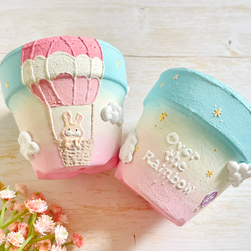 りっこん　リメイク鉢　お花 りっこん様専用 リメイク鉢 お花