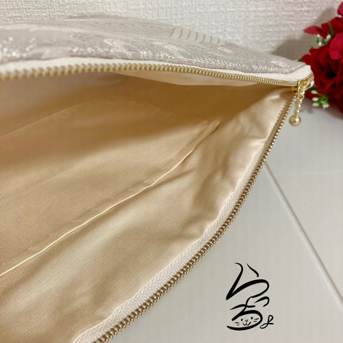 素敵な kimono】帯リメイク 孔雀 らっ クラッチバッグ クラッチバッグ クラッチバッグ
