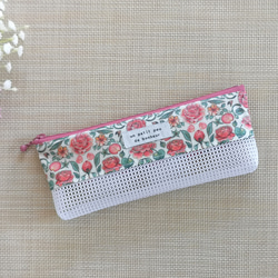 ハンドメイド　歯ブラシケース　メッシュ ラミネート ポーチ　リバティ　ペンローズ 2枚目の画像