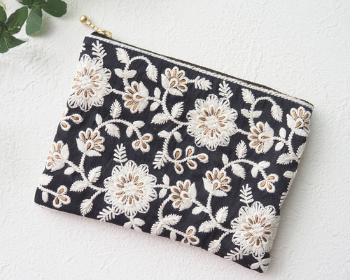 インド刺繍リボン＆カンタキルト（コインケース/刺繍リボン