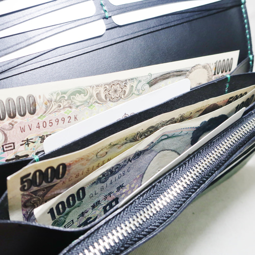 レザーウォレット ケープシール オットセイ革 サドルレザー