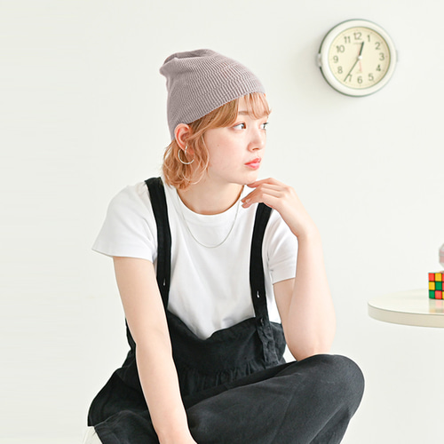 よく伸びる薄手ビーニー帽【オーガニックコットン】 ニット帽