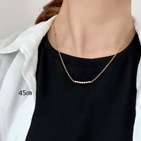 2色展開【 ラインネックレス 】ゴールド サージカルステンレス