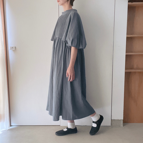 春〜夏、心地よく過ごせる ふわっと軽いコットンリネンワンピース  