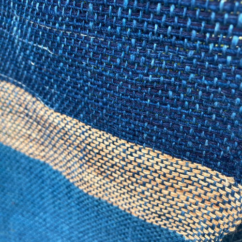 524 手織り ストール 藍染 藍染め 草木染め 柿渋染め 機織り 手織