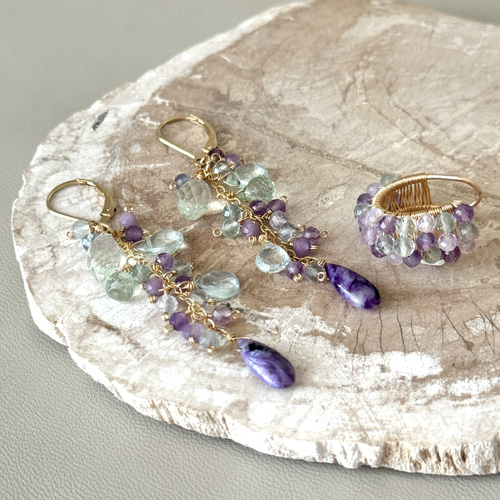アジアンカラー♡シャンデリアピアス シャンデリアフリルピアス・イヤリング / ダブル | C.A.D. Tokyo