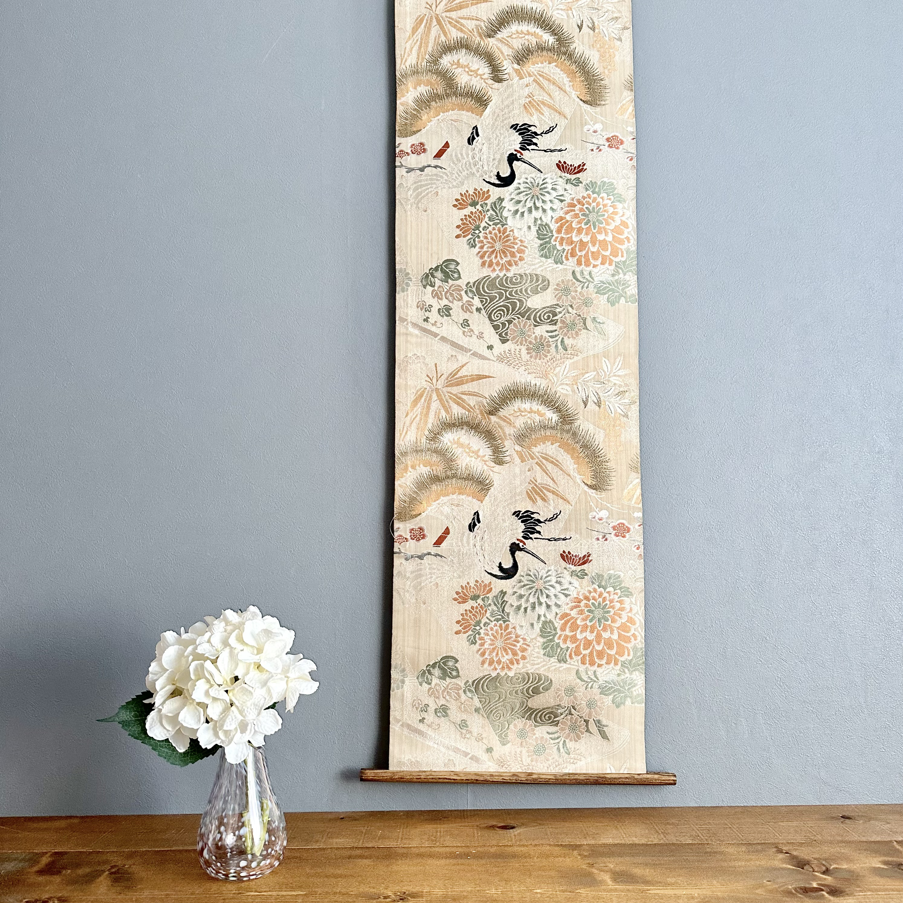 フラワータペストリー アンティークカラー ドライフラワーリース