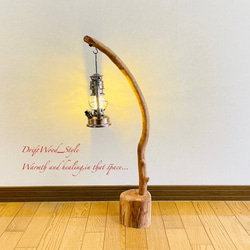 流木インテリア 緩やかに曲線を描く流木スタンド ランタンやエアプラントを飾れる置物 北欧 照明 木材 癒し N38 7枚目の画像