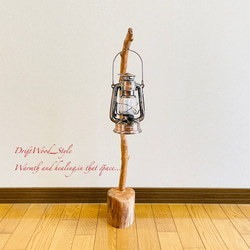 流木インテリア 緩やかに曲線を描く流木スタンド ランタンやエアプラントを飾れる置物 北欧 照明 木材 癒し N38 6枚目の画像