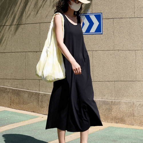 夏 抜け感 Uネック バックオープン セクシー ノースリーブ