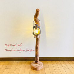 流木インテリア L字を描く無骨で太い流木スタンド ランタンやエアプラントを飾れる置物 北欧 照明 木材 癒し N39 4枚目の画像