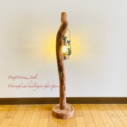 流木インテリア L字を描く無骨で太い流木スタンド ランタンやエアプラントを飾れる置物 北欧 照明 木材 癒し N39 11枚目の画像