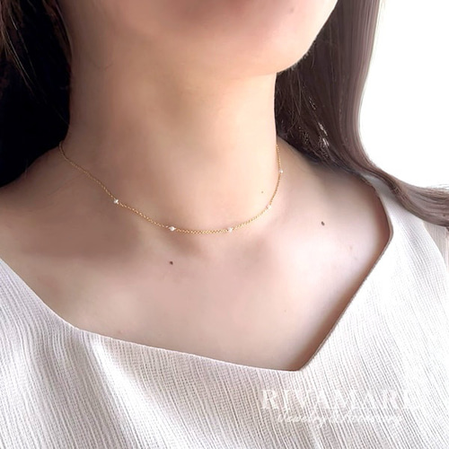 素肌に馴染むスキンジュエリー 超極小淡水パール 希少 超極小真珠