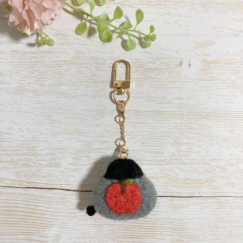 ♡手のひらサイズの桜文鳥 羊毛フェルト♡スマホ画面クリーナーにも