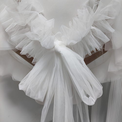 送料無料！フェミニンなフレームレースの袖トップス ウエディング  