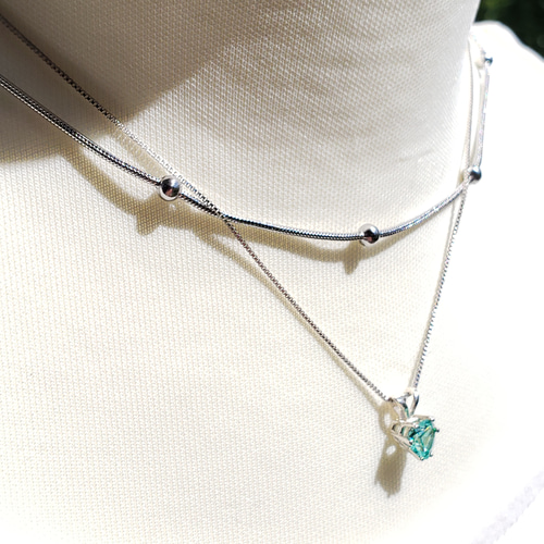 奇跡の輝き?パライバトルマリン 人工宝石 ハート 6mm ミニマル