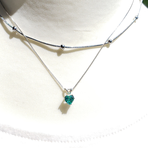 奇跡の輝き?パライバトルマリン 人工宝石 ハート 6mm ミニマル