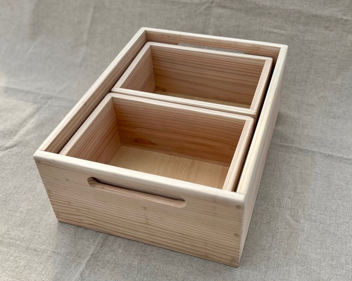 マルシェ用木箱4箱　色なし(木の素材のまま) 楽天市場】【木箱セット】マルシェ用傾斜台2列2段タイプ+【木箱SA10KN