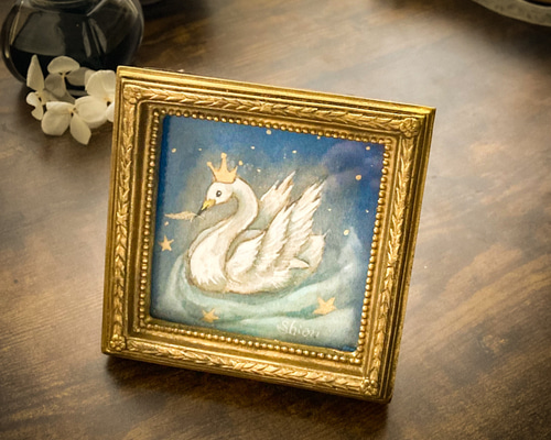 白鳥の王さま-C 絵画 紫苑工房 -Atelier Shion- 通販 17826694｜Creema