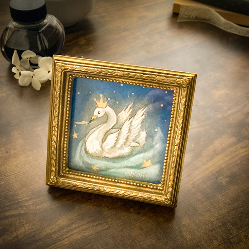 白鳥の王さま-C 絵画 紫苑工房 -Atelier Shion- 通販 17826694｜Creema