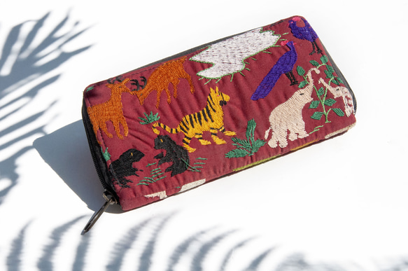 コットンウォレット/手刺繍長財布/長財布/小銭入れ/大容量財布