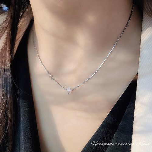 つけっぱなしok ネックレス スワロフスキー クリスタル サージカル