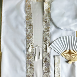 99歳白寿『金桜』天使の衣風ちゃんちゃんこ4点セット 着物 CHIZUyou+