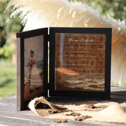 フォトフレーム付きパズルピースの結婚証明書/名入れ【W】 3枚目の画像