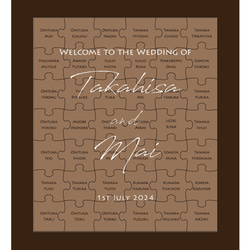 フォトフレーム付きパズルピースの結婚証明書/名入れ【W】 6枚目の画像