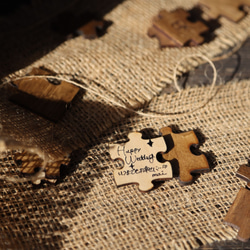 フォトフレーム付きパズルピースの結婚証明書/名入れ【W】 5枚目の画像