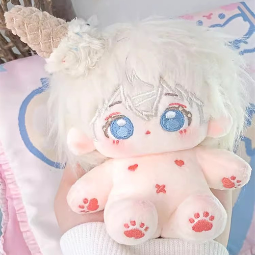 10cmぬいぐるみ 着せ替えぬいぐるみ ブブ 白髪水色目 アイス 10cmぬいぐるみ 着せ替えぬいぐるみ ブブ 白髪水色目 アイス