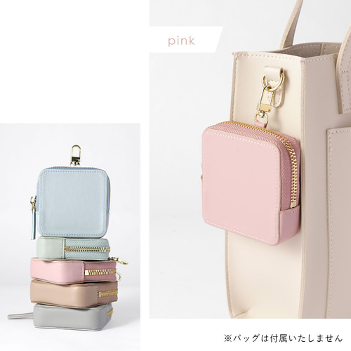 ヌバック革で作ったファスナー式のマチ付きポーチ「革鞄のHERZ