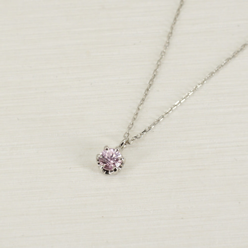 天然ピンクサファイア　ネックレス 天然ピンク サファイア ダイヤ ネックレス2.23ct k18 ¥の通販 by