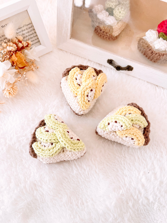 あみぐるみケーキ 編みぐるみ おままごと 手編み ラトル フルーツ