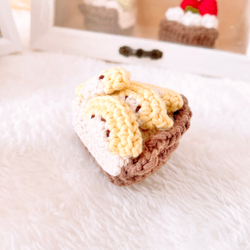 あみぐるみケーキ 編みぐるみ おままごと 手編み ラトル フルーツ