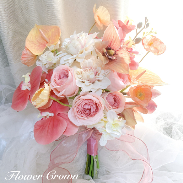 アーティフィシャルフラワー ブーケ 結婚式ブーケ ウエディング