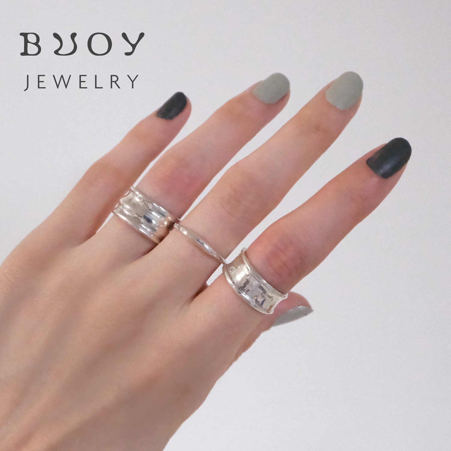 【SV925 】 Draped Wide Ring 【一点のみ】