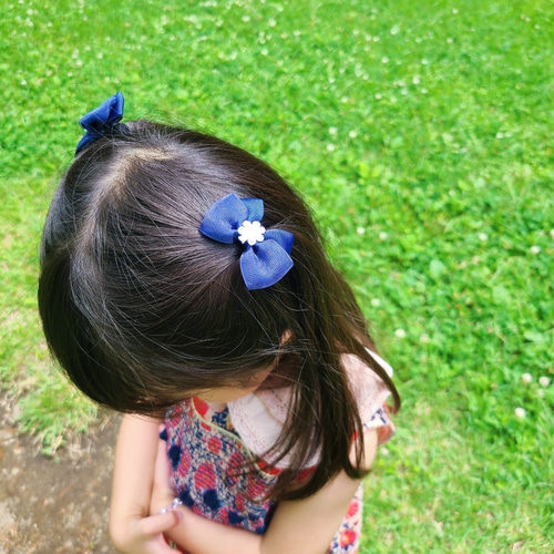 ツインヘアゴム】キッズ リボン ツインテール パステルカラー