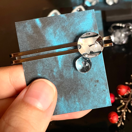 ポタリ、お米の水滴ネクタイピン タイピン・カフス ユキマグレコモノ