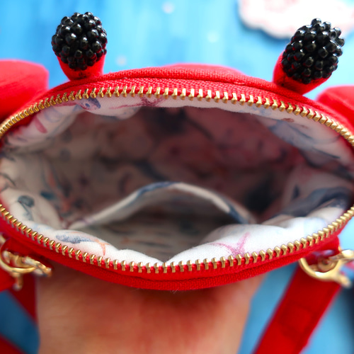 オーダー受注品☆カニさんのキッズポシェット 雑貨・その他 ぷかぽか