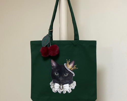 黒猫ハンドバッグ チャームセット付き Eve Premium Live グッズ 黒猫ハンドバッグ チャームセット付き