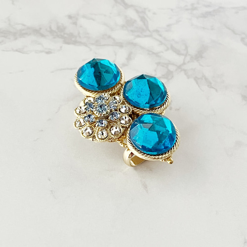 ヴィンテージガラスの帯留め 夏のアクア 帯留め Grace 通販 17827876