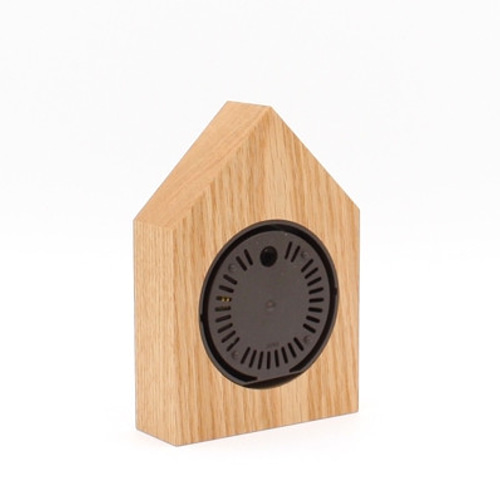 温湿度計【House】木製ナラ材 お家の形の温湿度計 その他インテリア