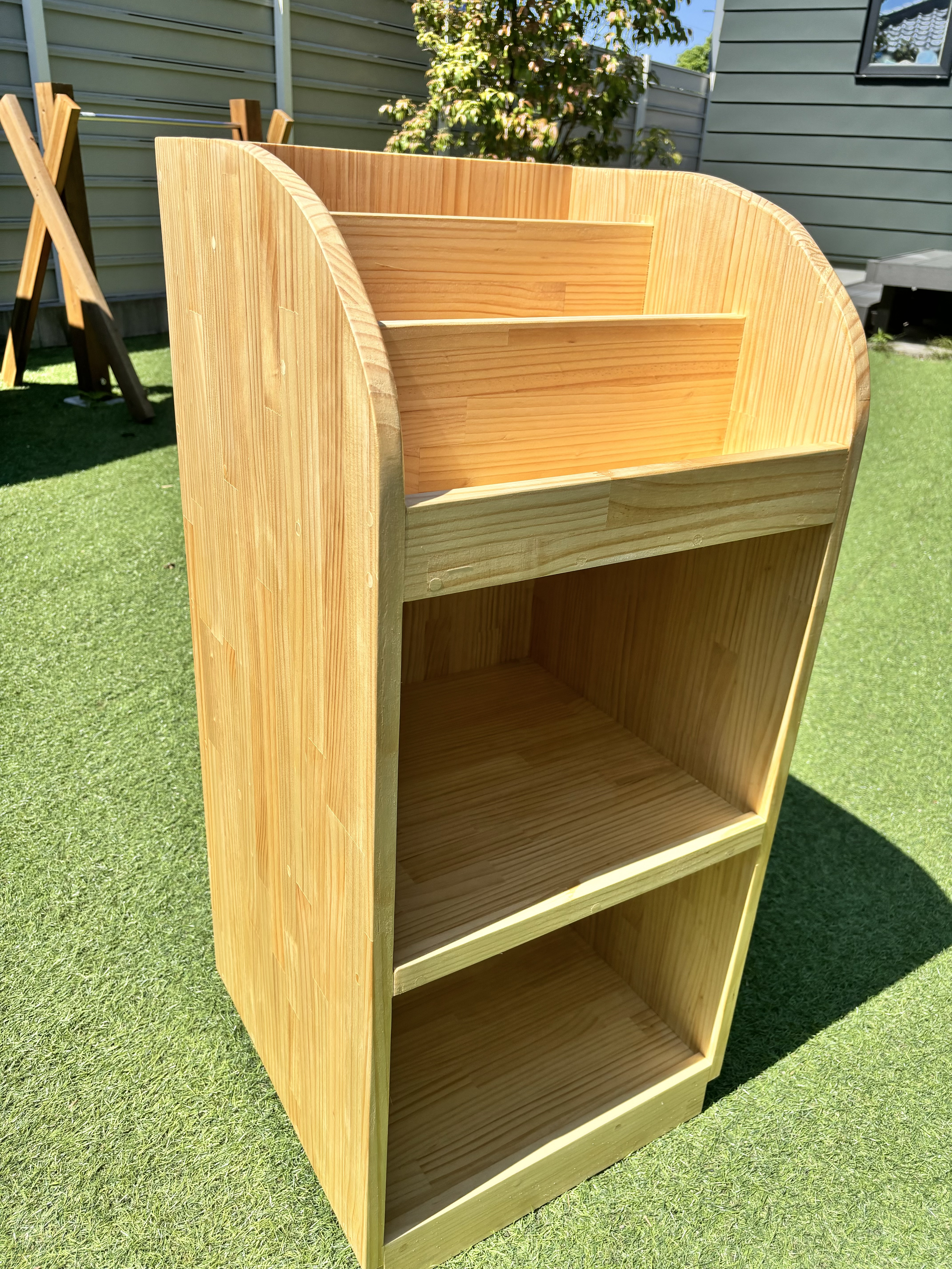 サイズ、デザインオーダー可！幅広6段カップボードW82○シャビー