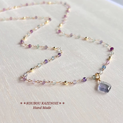 【美品】高品質 トルマリン マルチカラーネックレス 天然石 シルバー刻印有り 天然石 マルチカラー トルマリン ネックレス - メルカリ