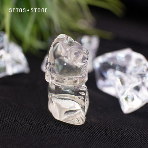 スモーキークォーツの招き猫（招財）【天然石】（煙水晶 Smoky Quartz