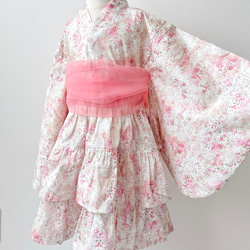 ＼リバティ浴衣ドレス／　浴衣　浴衣ドレス　リバティ浴衣　リバティ　キッズ　キッズ浴衣　子供　子供浴衣　ベビー　ベビー浴衣 2枚目の画像