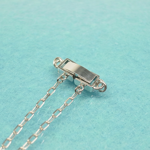 中折れクラスプ SILVER製 ブレスレット金具 セーフティー 中折れクラスプ SILVER製 ブレスレット金具 セーフティー