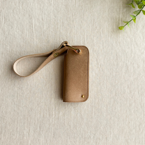 仕切り付き。本革ミニキーケース【名入れ】【イタリアンレザー